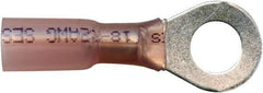 Value Collection - 22-18 AWG Partially Insulated Crimp Connection Circular Ring Terminal - 1/4" Stud, Copper Contact - Caliber Tooling