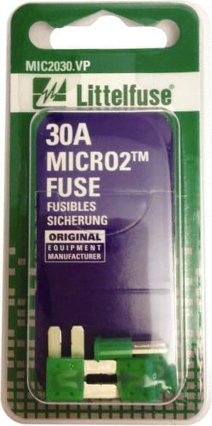 Littelfuse - 30 Amp, 32 VDC, Automotive Fuse - 9.1" Long, Green, Littlefuse 327030 - Caliber Tooling