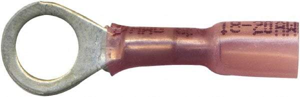 Made in USA - 20-18 AWG Partially Insulated Crimp & Solder Connection Circular Ring Terminal - 3/8" Stud, Copper Contact - Caliber Tooling