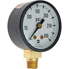 Value Collection - 1-1/2" Dial, 1/8 Thread, 0-300 Scale Range, Pressure Gauge - Lower Connection Mount - Caliber Tooling