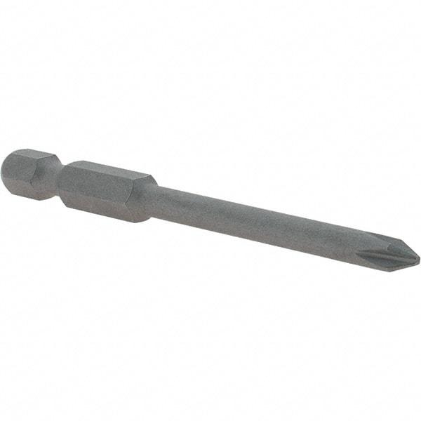 VEGA Industries - #1 Phillips Screwdriver Bit - 1/4" Drive, 2-3/4" OAL - Caliber Tooling