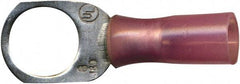 Value Collection - 8 AWG Partially Insulated Crimp Connection D Shaped Ring Terminal - 5/16" Stud, Copper Contact - Caliber Tooling