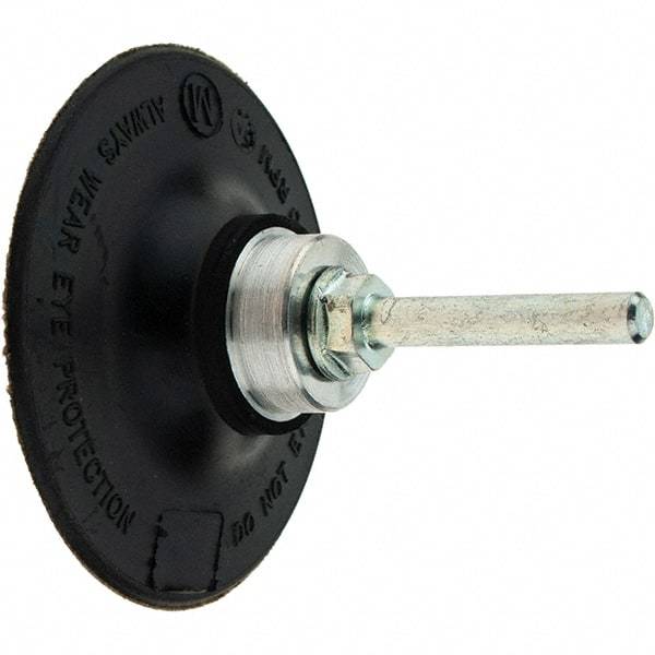 Standard Abrasives - 3" Diam Quick-Change Disc Backing Pad - 1/4" Shank Diam, Medium Density, 20,000 RPM - Caliber Tooling