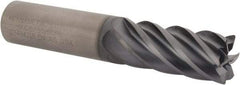 Kennametal - 3/4", 6 Flute, Single End, Solid Carbide, 0.03" Corner Radius End Mill - 3" OAL, 38° Helix, Right Hand Flute, 1" LOC, Right Hand Cut - Caliber Tooling