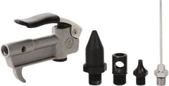 Value Collection - 5 Piece Aluminum Body Air Gun Kit - 1/4 NPT Inlet, 150 Max psi, Aluminum Hose - Caliber Tooling