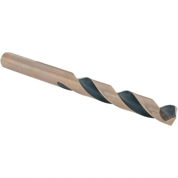 Made in USA - 21/64" High Speed Steel, 135° Point, Round with Flats Shank Maintenance Drill Bit - Caliber Tooling