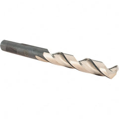 Made in USA - 21/64" High Speed Steel, 135° Point, Round with Flats Shank Maintenance Drill Bit - Caliber Tooling