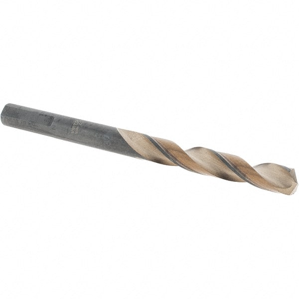 Made in USA - 17/64" High Speed Steel, 135° Point, Round with Flats Shank Maintenance Drill Bit - Caliber Tooling