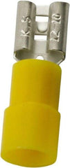 Value Collection - 12 to 10 AWG, PC, Partially Insulated, Female Wire Disconnect - 1/4" Wide Tab, Yellow, cUL Listed, RoHS Compliant, UL Listed - Caliber Tooling