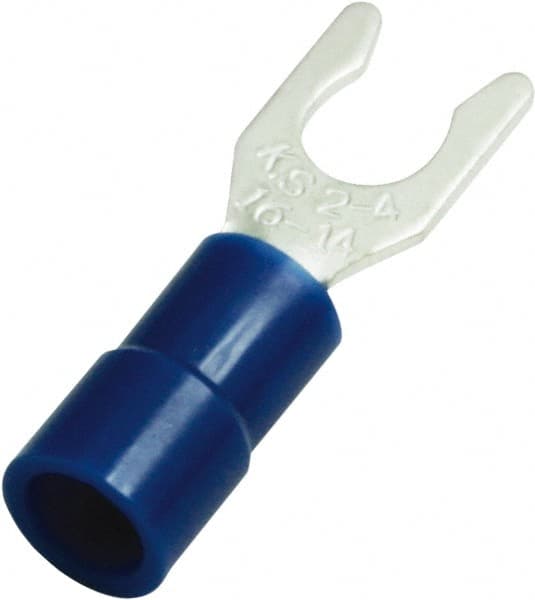 Value Collection - #8 Stud, 16 to 14 AWG Compatible, Partially Insulated, Locking Fork Terminal - Caliber Tooling