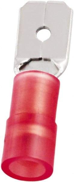 Value Collection - 22 to 16 AWG, Nylon, Partially Insulated, Male Wire Disconnect - 0.11" Wide Tab, Red, cUL Listed, RoHS Compliant, UL Listed - Caliber Tooling