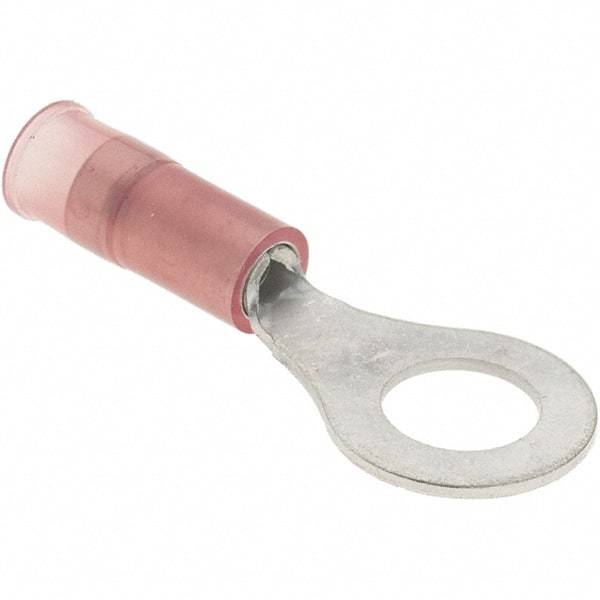 Value Collection - 22-16 AWG Partially Insulated Crimp Connection Circular Ring Terminal - 1/4" Stud, 30.4mm OAL x 11.6mm Wide, Copper Contact - Caliber Tooling