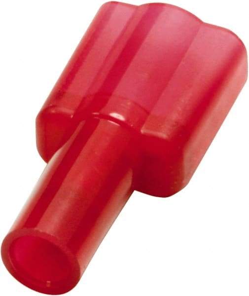 Value Collection - 22 to 16 AWG, Nylon, Fully Insulated, Male Wire Disconnect - 1/4" Wide Tab, Red - Caliber Tooling