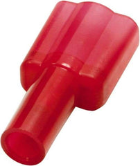 Value Collection - 22 to 16 AWG, Nylon, Fully Insulated, Male Wire Disconnect - 1/4" Wide Tab, Red - Caliber Tooling