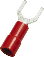 Value Collection - #6 Stud, 22 to 16 AWG Compatible, Partially Insulated, Flanged Fork Terminal - Caliber Tooling