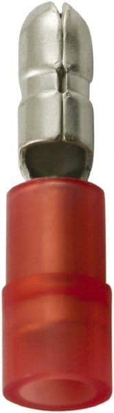 Value Collection - 22 to 16 AWG Double Crimp Bullet Connector - 0.157" Bullet Diam, Red Nylon Insulation - Caliber Tooling