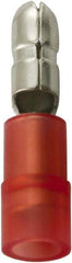 Value Collection - 22 to 16 AWG Double Crimp Bullet Connector - 0.157" Bullet Diam, Red Nylon Insulation - Caliber Tooling