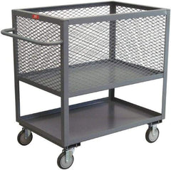 Jamco - 1,200 Lb Load Capacity, 13.33 Cu Ft, 0.49 Cu Yd, Steel Box Truck - 24" Wide x 48" Long x 40" High, Gray - Caliber Tooling