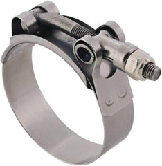 IDEAL TRIDON - 8-1/4 to 8.56" Hose, 3/4" Wide, T-Bolt Channel Bridge Clamp - 8-1/4 to 8.56" Diam, Stainless Steel - Caliber Tooling