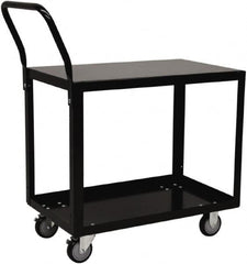 Jamco - 800 Lb Capacity, 24" Wide x 48" Long x 28" High Shelf Cart - 2 Shelf, Steel, 2 Rigid/2 Swivel Casters - Caliber Tooling