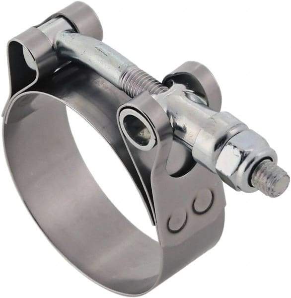 IDEAL TRIDON - 5-1/2 to 5.81" Hose, 3/4" Wide, T-Bolt Hose Clamp - 5-1/2 to 5.81" Diam, Stainless Steel - Caliber Tooling
