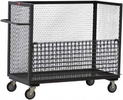 Jamco - 1,200 Lb Load Capacity, 37.5 Cu Ft, 1.39 Cu Yd, Steel 3-Sided Truck - 30" Wide x 60" Long x 44" High, Gray - Caliber Tooling