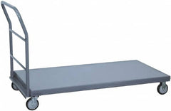 Jamco - 1,200 Lb Capacity Steel Platform Truck - Steel Deck, 30" OAW, 48" Platform Length, Urethane Casters - Caliber Tooling