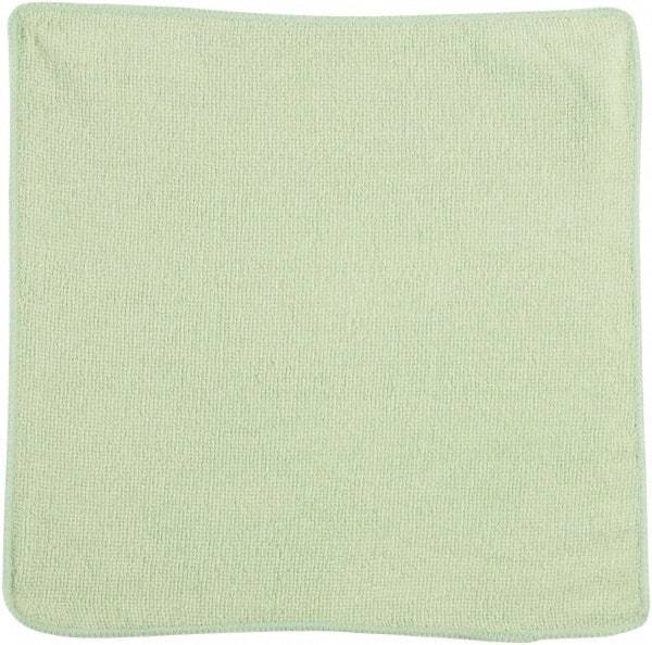 Rubbermaid - Dry Microfiber Wipes - 12" x 12" Sheet Size, Green - Caliber Tooling