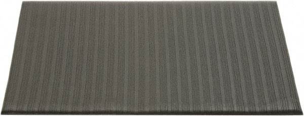 Ability One - 3' Long x 2' Wide, Dry Environment, Anti-Fatigue Matting - Black, Vinyl with Vinyl Sponge Base, Beveled - Caliber Tooling