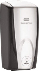 Rubbermaid - 1100 mL Foam Hand Soap Dispenser - Plastic, Hanging, Black & Chrome - Caliber Tooling