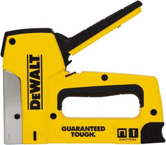 DeWALT - Manual Staple Gun - 1/4, 5/16, 3/8, 1/2, 9/16" Staples, Yellow & Black, Aluminum - Caliber Tooling