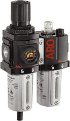 ARO/Ingersoll-Rand - 3/8" NPT Port Compact 2 Piece Filter/Regulator-Lubricator FRL Unit - Metal Bowl, 71 SCFM, 250 Max psi, 8.15" High x 4.409" Long, Manual Drain - Caliber Tooling