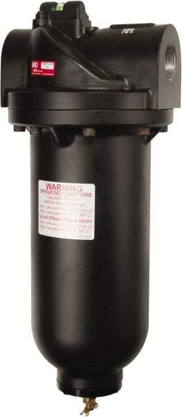 ARO/Ingersoll-Rand - 1-1/2" Port, 19.07" High x 7.76" Wide Super Duty Filter with Metal Bowl, Manual Drain - 1,280 SCFM, 300 Max psi, 150°F Max Temp, Modular Connection, 27 oz Bowl Capacity - Caliber Tooling