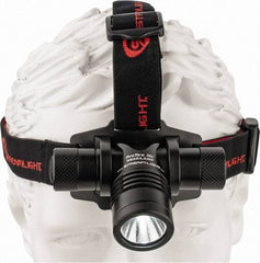 Streamlight - White LED Bulb, 635 Lumens, Hands-free Flashlight - Black, Red Aluminum Body, 2 CR123A Lithium Batteries Included - Caliber Tooling