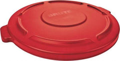 Rubbermaid - Round Lid for Use with 20 Gal Round Trash Cans - Red, Polyethylene, For Brute Trash Cans - Caliber Tooling