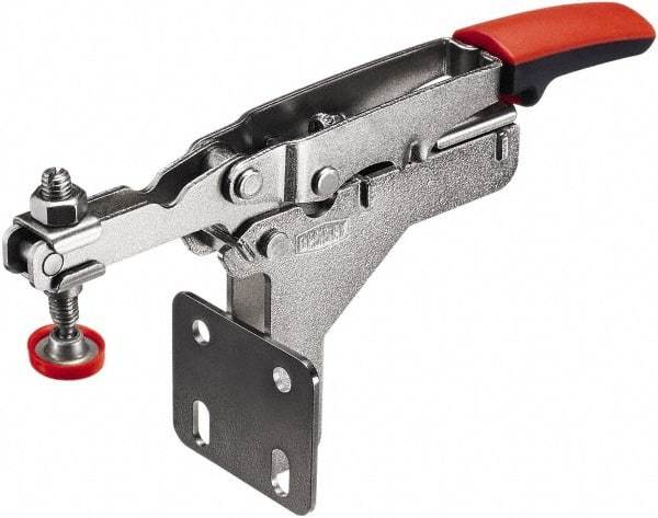 Bessey - 450 Lb Holding Capacity, Horizontal Handle, Manual Hold Down Toggle Clamp - U-Bar, Flanged Base, Carbon Steel - Caliber Tooling