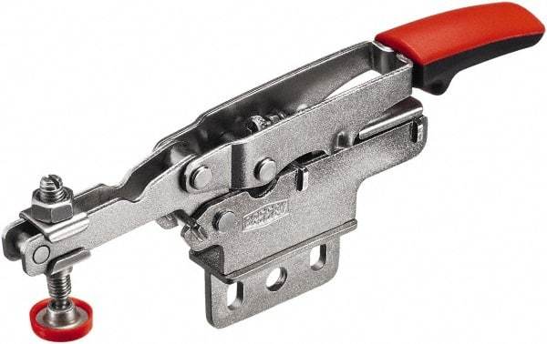 Bessey - 450 Lb Holding Capacity, Horizontal Handle, Manual Hold Down Toggle Clamp - U-Bar, Straight Base, Carbon Steel - Caliber Tooling