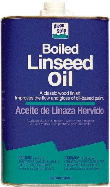 Klean-Strip - 1 Qt Metal Can Clear Wood Stain - Boiled Linseed Oil-Based, 0 g/L VOC Content - Caliber Tooling