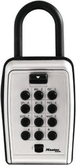 Master Lock - 3-1/8" Wide x 6.8" Overall Height, Push Button Combination, Portable Key Safe - Zinc Finish - Caliber Tooling