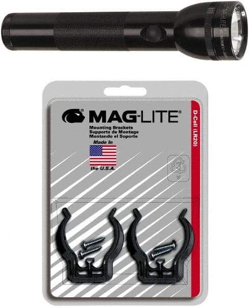 Mag-Lite - Krypton Bulb, Industrial/Tactical Flashlight - Black Aluminum Body, D Batteries - Caliber Tooling