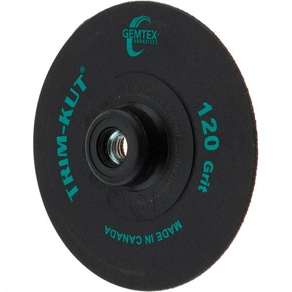 Made in USA - 3" Diam 5/16-18 Threaded Hole 120 Grit Fiber Disc - Aluminum Oxide, 21,000 Max RPM - Caliber Tooling