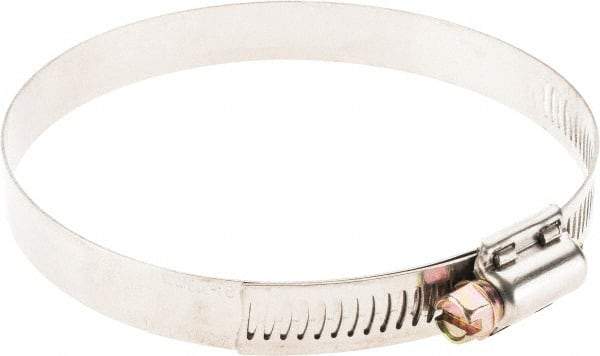 Value Collection - SAE Size 60, 3-5/16 to 4-1/4" Diam, Stainless Steel Worm Drive Clamp - 1/2" Wide - Caliber Tooling