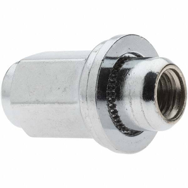 Value Collection - M12-1.5 Chrome Finish Mag Wheel Nut - 21mm Hex, 47mm Overall Length - Caliber Tooling