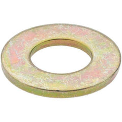 Value Collection - 3/8" Screw, Grade 8 Steel SAE Flat Washer - 13/32" ID x 13/16" OD, 1/16" Thick, Zinc Yellow Dichromate Finish - Caliber Tooling