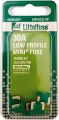 Littelfuse - 30 Amp, Automotive Fuse - 0.429" Long, Green, Littlefuse LMIN030 - Caliber Tooling