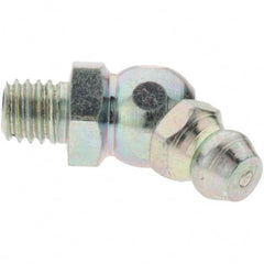 Value Collection - 45° Head Angle, M6x1 Taper Thread Grease Fitting - Zinc Plated Finish - Caliber Tooling