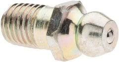 Value Collection - Straight Head Angle, 1/4-28 Taper Thread Grease Fitting - Zinc Plated Finish - Caliber Tooling