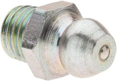 Value Collection - Straight Head Angle, 1/4-28 Taper Thread Grease Fitting - Zinc Plated Finish - Caliber Tooling