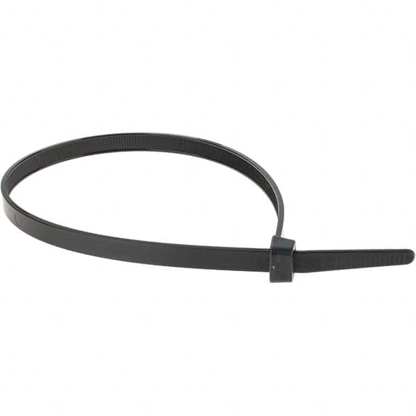 Made in USA - 14" Long Black Nylon Standard Cable Tie - 120 Lb Tensile Strength - Caliber Tooling