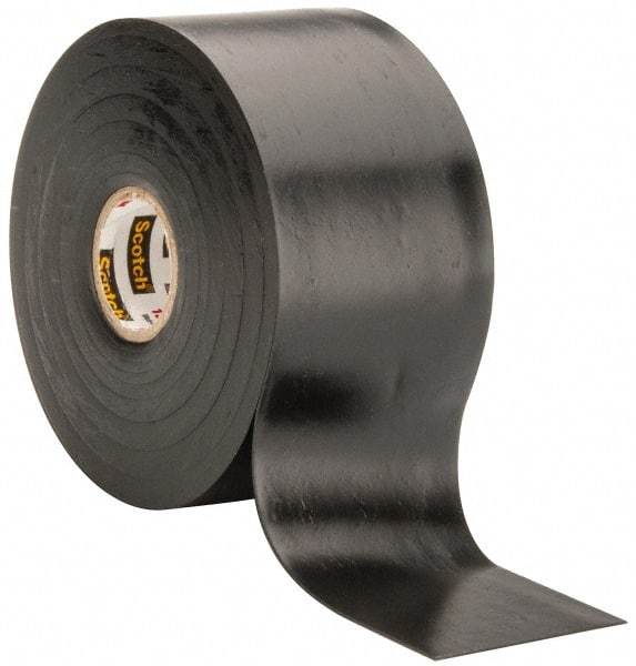 3M - 2" x 30', Black Rubber Electrical Tape - Series 130C, 30 mil Thick, 750 V/mil Dielectric Strength, 7.5 Lb./Inch Tensile Strength - Caliber Tooling